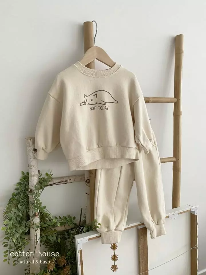 Cotton House - Korean Children Fashion - #minifashionista - Kitty Top Bottom Set - 6