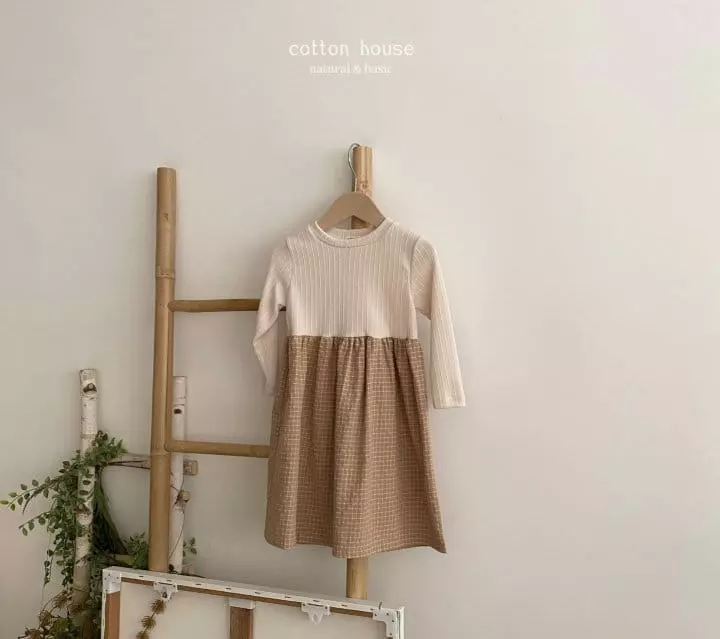 Cotton House - Korean Children Fashion - #minifashionista - Color Check One-piece - 6