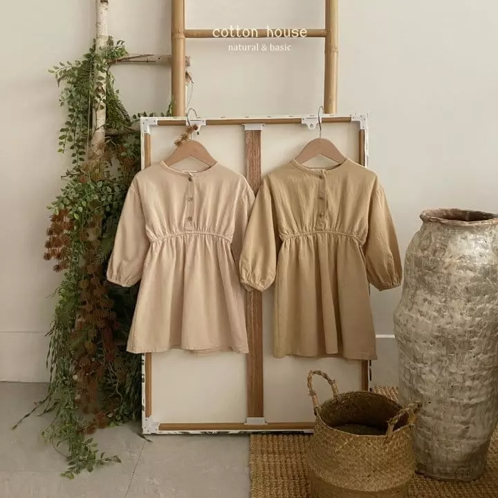 Cotton House - Korean Children Fashion - #minifashionista - Natural One-piece