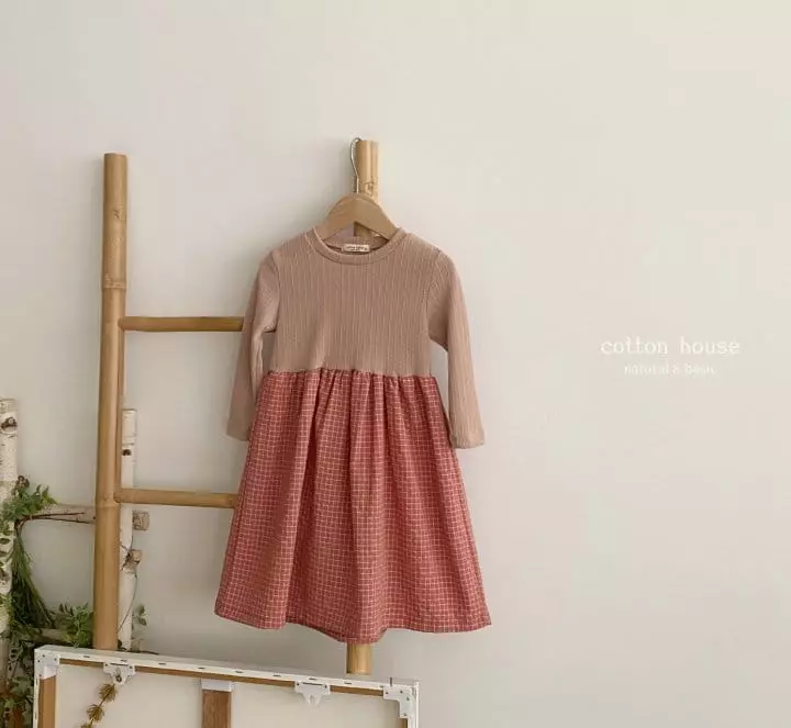 Cotton House - Korean Children Fashion - #prettylittlegirls - Color Check One-piece - 7