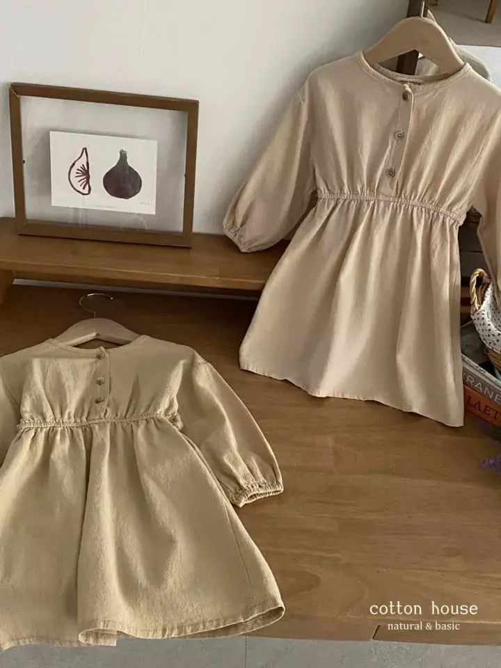 Cotton House - Korean Children Fashion - #stylishchildhood - Natural One-piece - 5