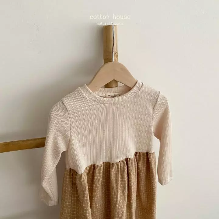Cotton House - Korean Children Fashion - #toddlerclothing - Color Check One-piece - 9