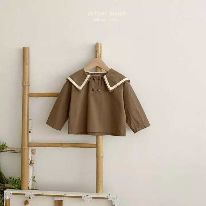 Cotton House - Korean Children Fashion - #toddlerclothing - Sailor Collar Blouse - 3