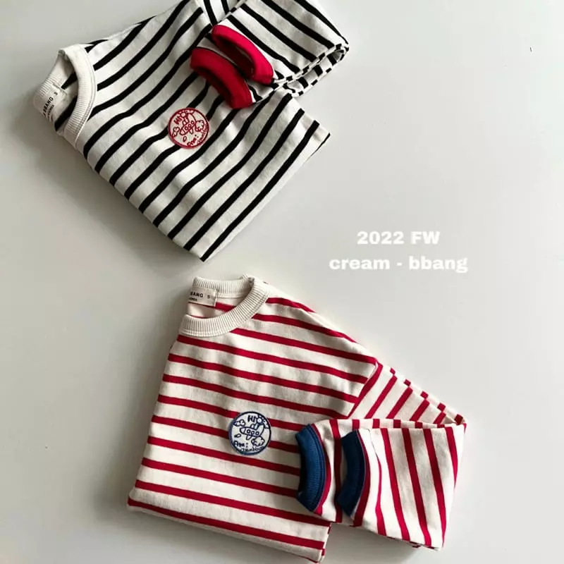 Cream Bbang - Korean Children Fashion - #childofig - Hi Wapen Stripes Tee - 5