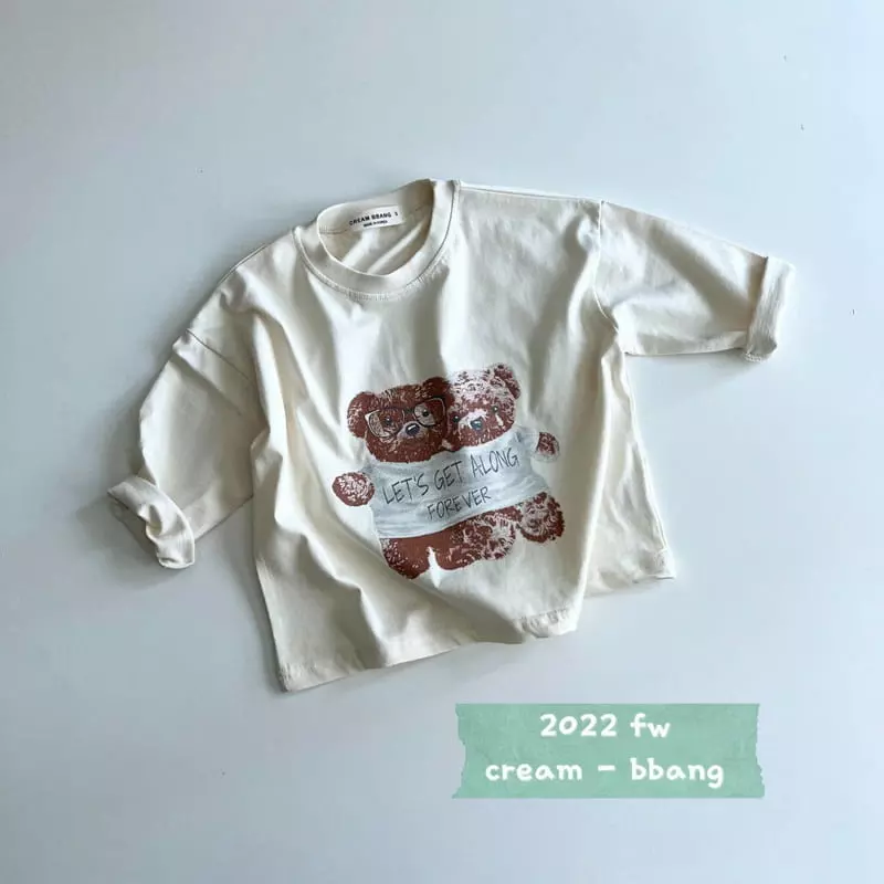 Cream Bbang - Korean Children Fashion - #childofig - Forever Single Tee