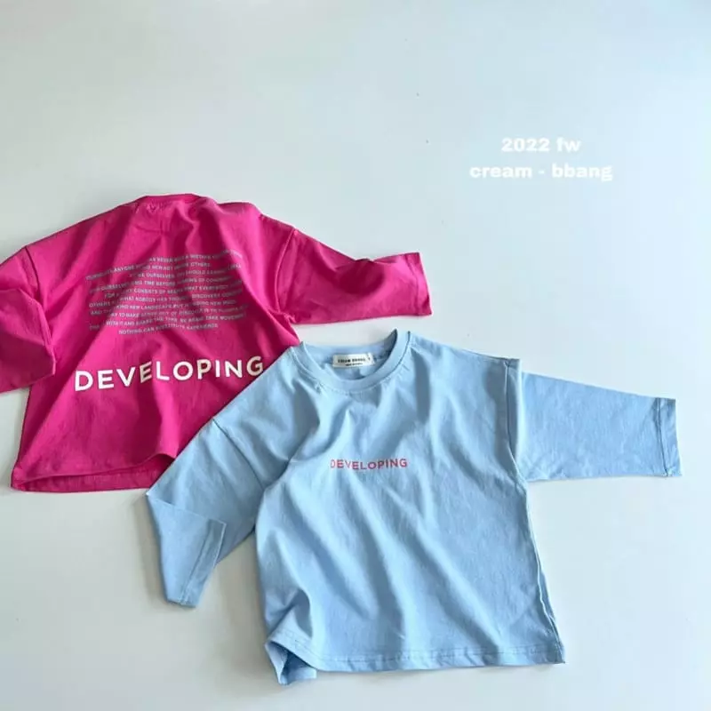 Cream Bbang - Korean Children Fashion - #childofig - Developing Tee - 11