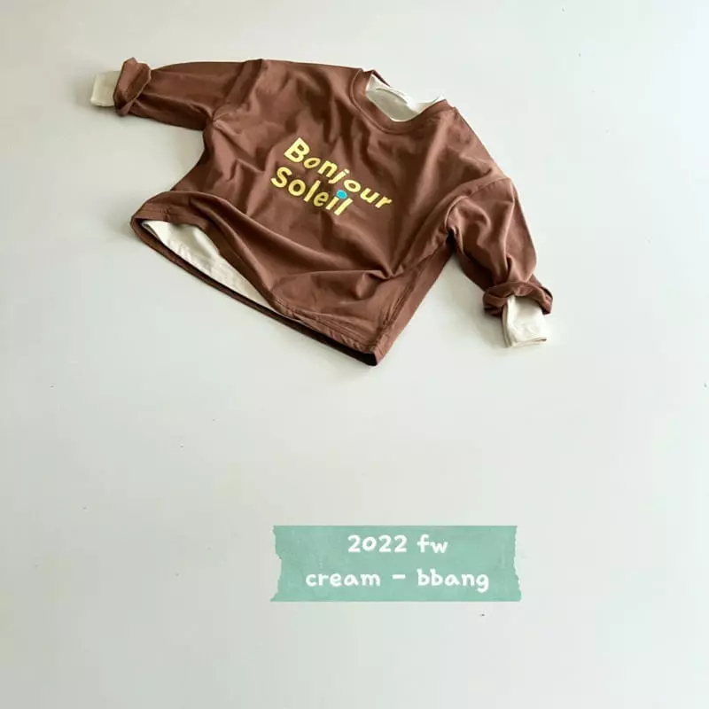 Cream Bbang - Korean Children Fashion - #childofig - Bonjour Tee - 8