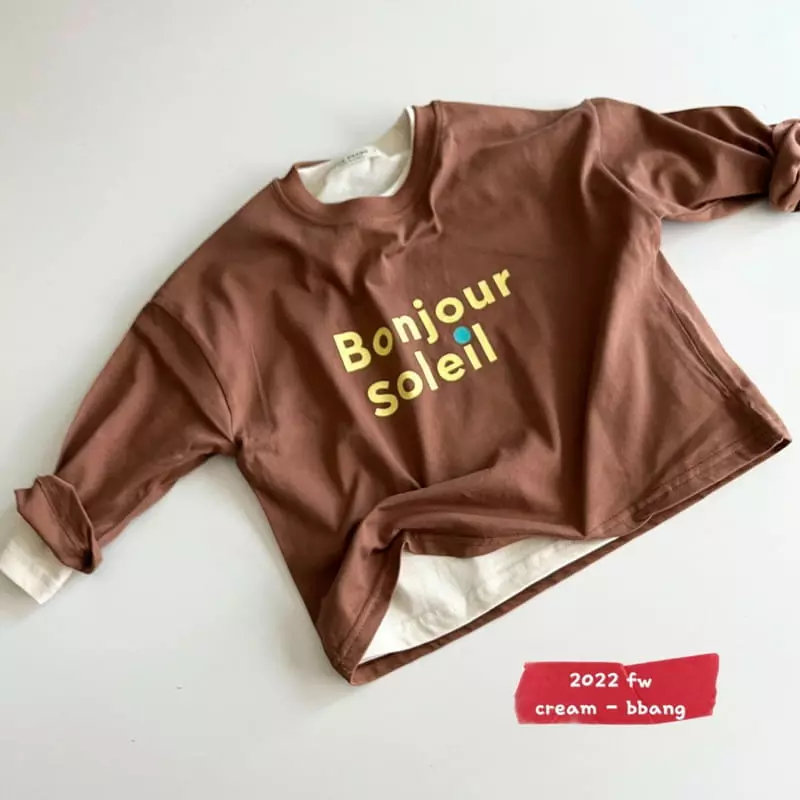 Cream Bbang - Korean Children Fashion - #childofig - Bonjour Tee - 9