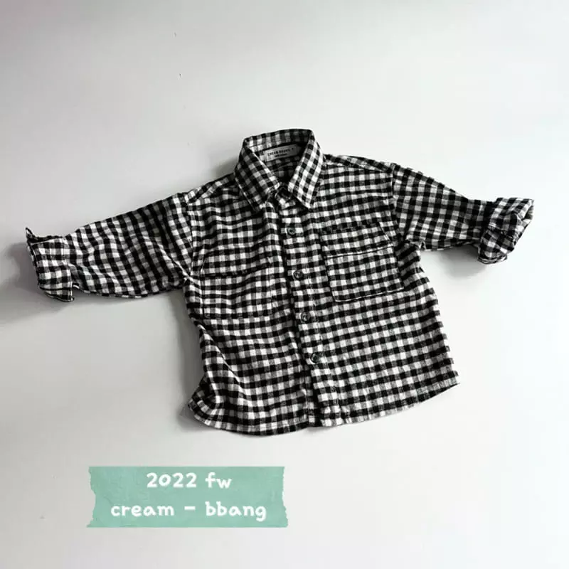 Cream Bbang - Korean Children Fashion - #childofig - Basic Fleece Check Shirt - 8