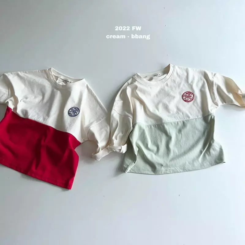 Cream Bbang - Korean Children Fashion - #childofig - Slit Wapen Tee