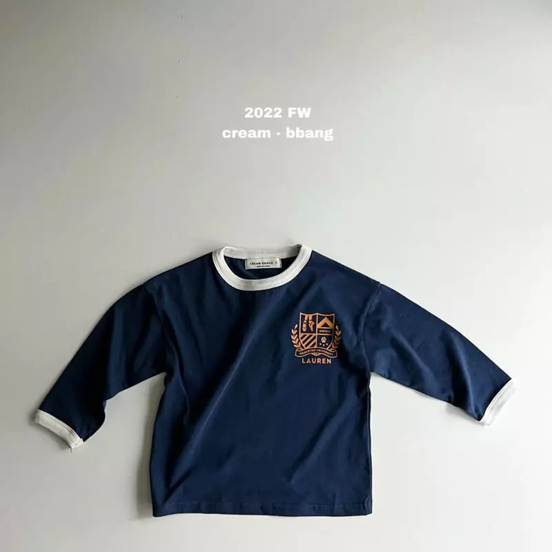 Cream Bbang - Korean Children Fashion - #childofig - Roren Piping Tee - 4