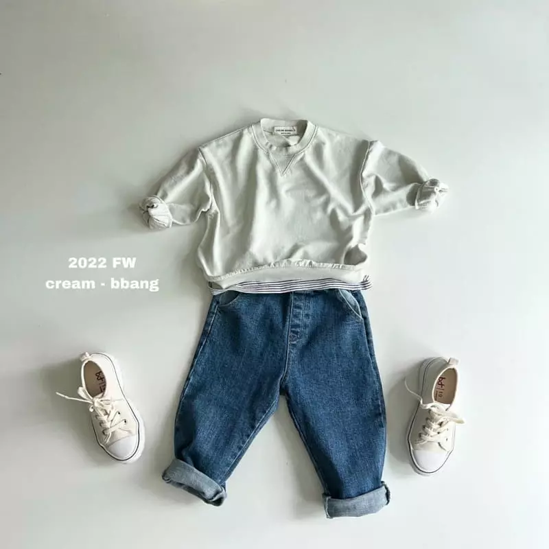 Cream Bbang - Korean Children Fashion - #childrensboutique - Simple Jeans - 3
