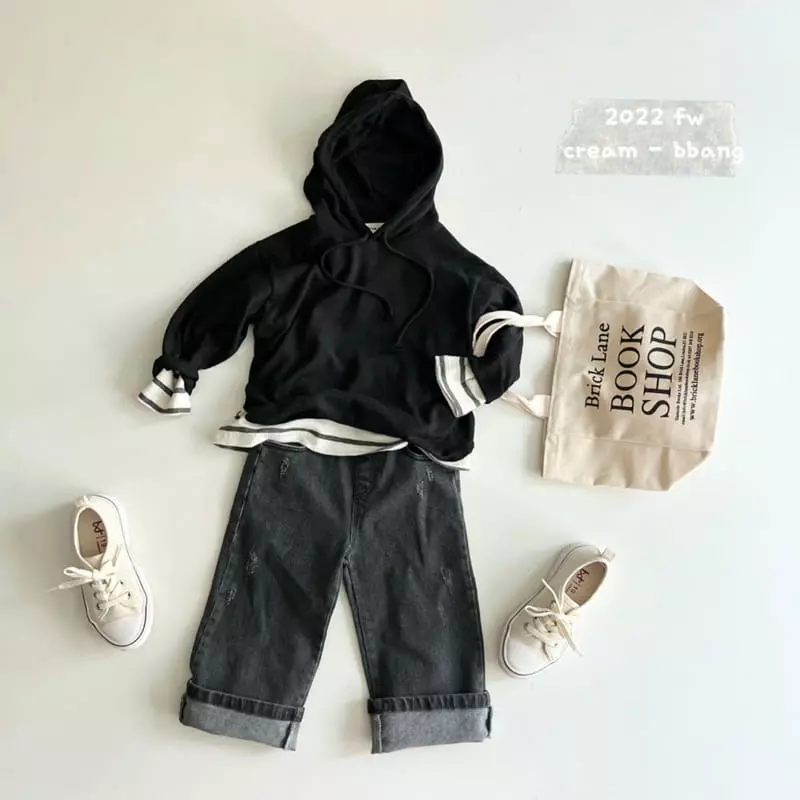 Cream Bbang - Korean Children Fashion - #designkidswear - Denim Vintage Pants - 6