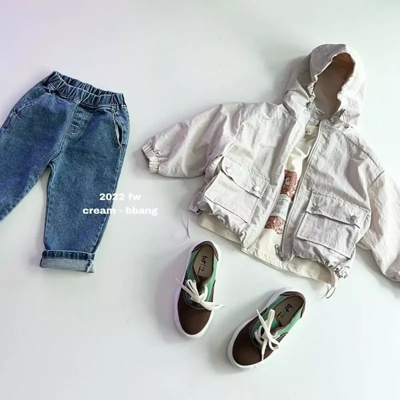 Cream Bbang - Korean Children Fashion - #childrensboutique - Striaght Jeans - 4