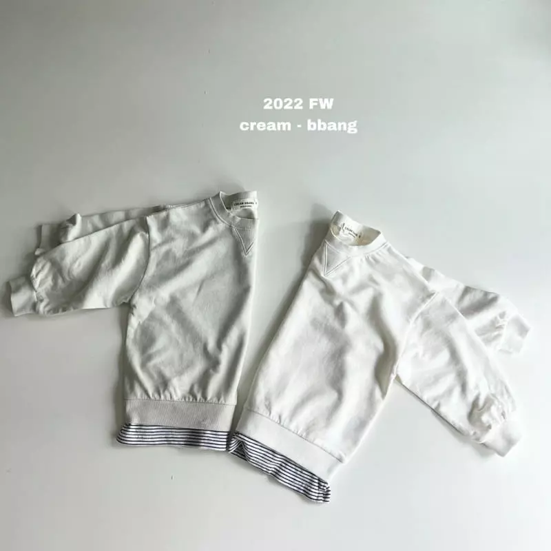 Cream Bbang - Korean Children Fashion - #designkidswear - Simple Layered Sweatshirt - 6