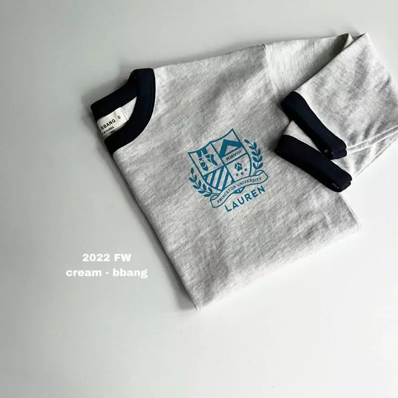 Cream Bbang - Korean Children Fashion - #designkidswear - Roren Piping Tee - 5