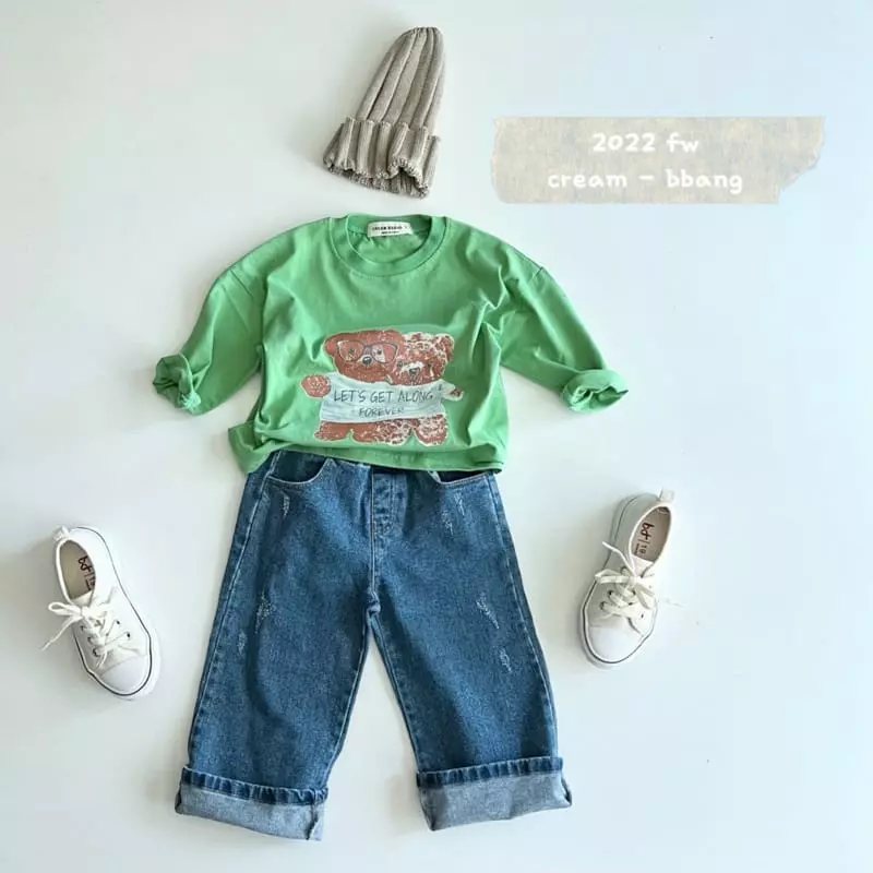 Cream Bbang - Korean Children Fashion - #designkidswear - Forever Single Tee - 4