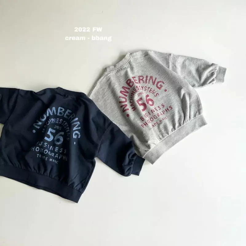 Cream Bbang - Korean Children Fashion - #discoveringself - Numbering Sweatshirt