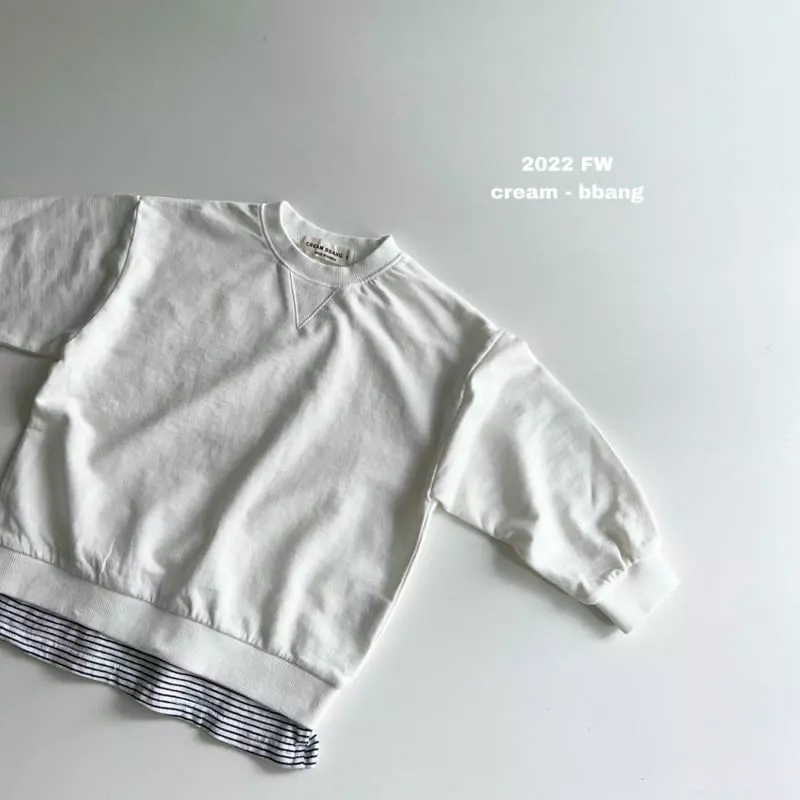 Cream Bbang - Korean Children Fashion - #discoveringself - Simple Layered Sweatshirt - 7