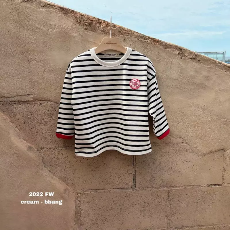 Cream Bbang - Korean Children Fashion - #fashionkids - Hi Wapen Stripes Tee - 9