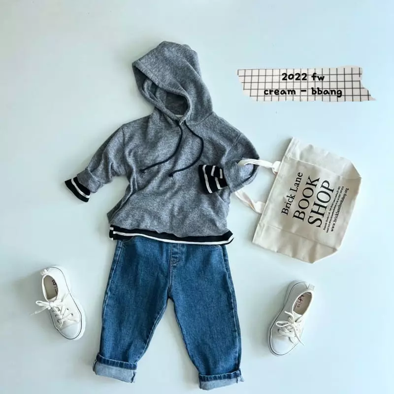 Cream Bbang - Korean Children Fashion - #kidsshorts - Pop Soft Hoody Tee - 11
