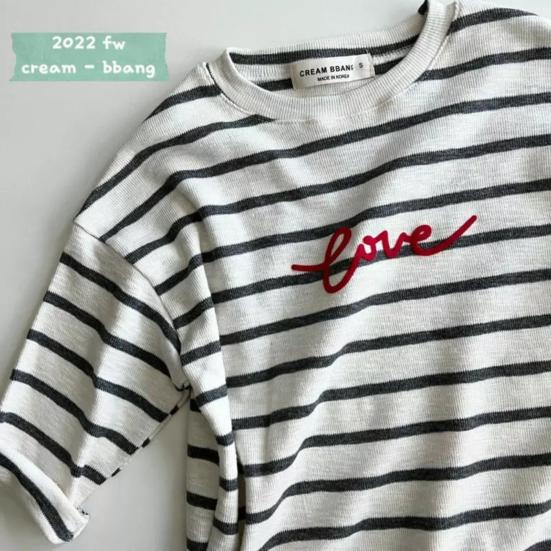 Cream Bbang - Korean Children Fashion - #kidsshorts - Celen Stripes Tee - 10