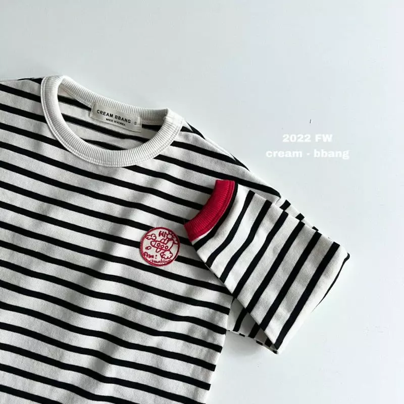 Cream Bbang - Korean Children Fashion - #kidsstore - Hi Wapen Stripes Tee - 11