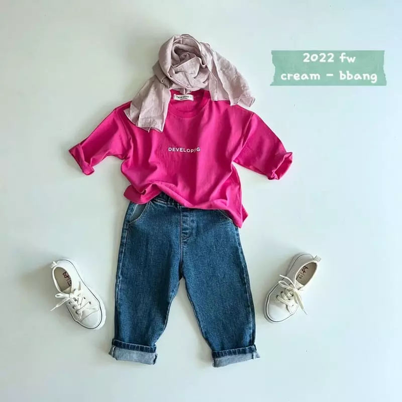 Cream Bbang - Korean Children Fashion - #kidsstore - Developing Tee - 3