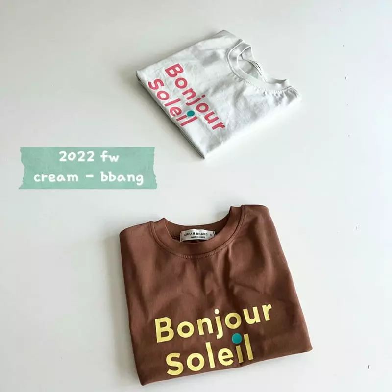Cream Bbang - Korean Children Fashion - #kidsstore - Bonjour Tee
