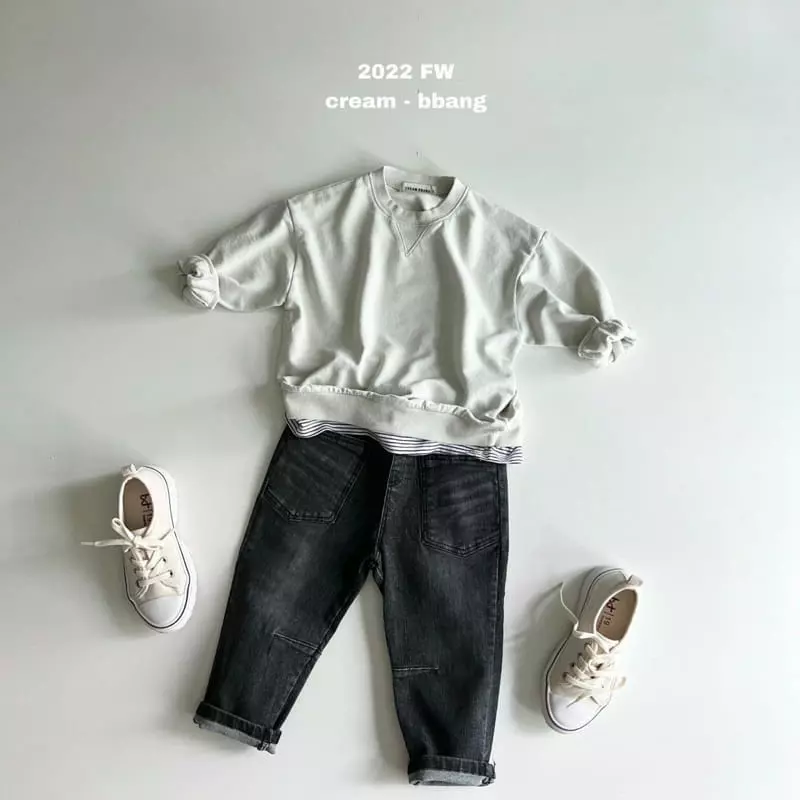 Cream Bbang - Korean Children Fashion - #kidsstore - Simple Layered Sweatshirt - 10
