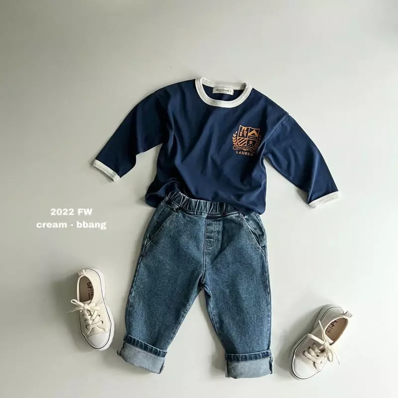 Cream Bbang - Korean Children Fashion - #littlefashionista - Roren Piping Tee - 12