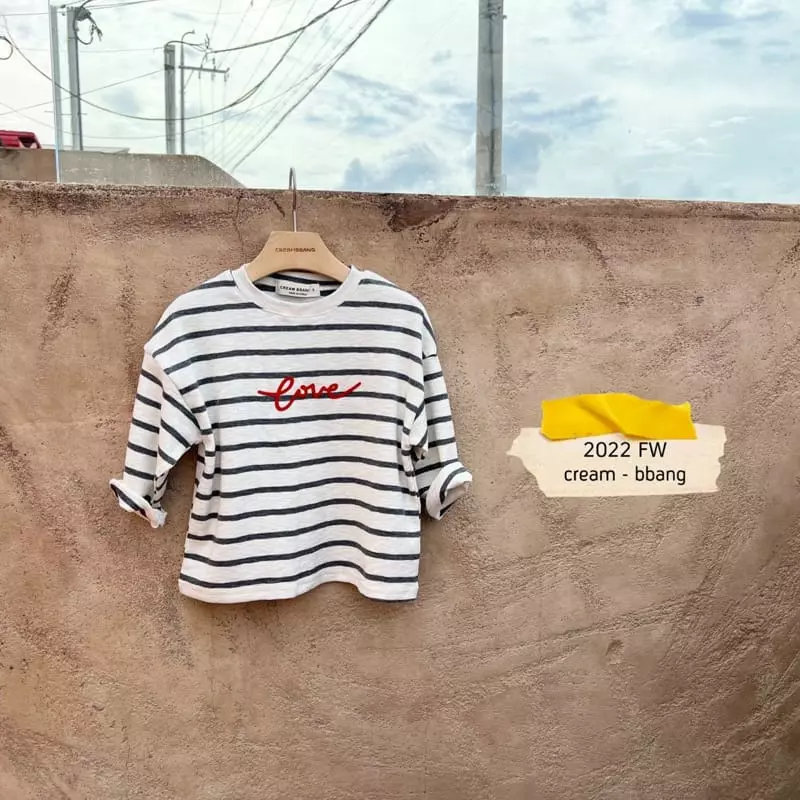 Cream Bbang - Korean Children Fashion - #magicofchildhood - Celen Stripes Tee