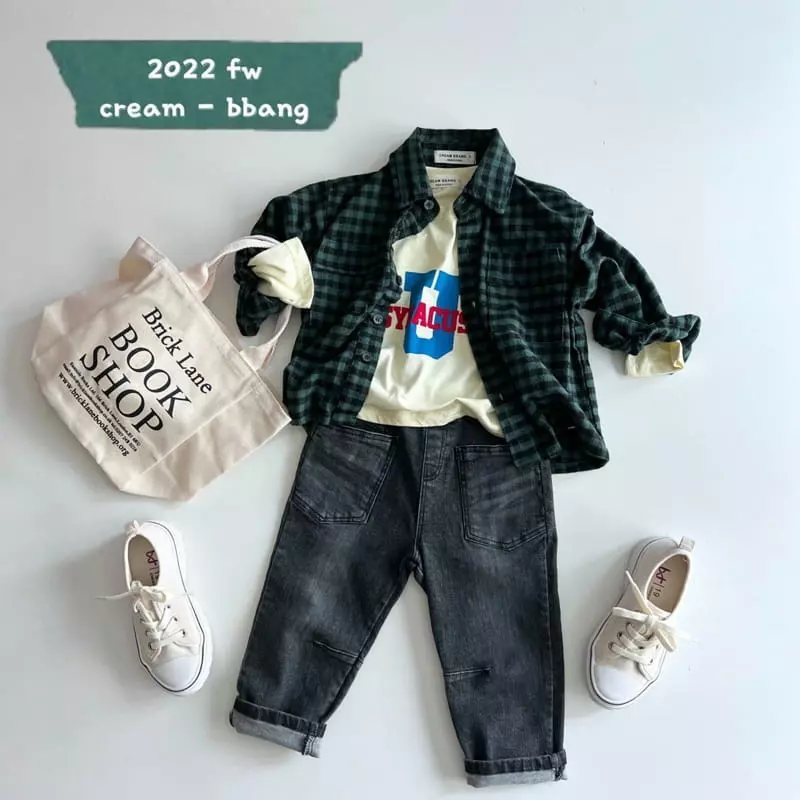 Cream Bbang - Korean Children Fashion - #minifashionista - Kevin Dark Jeans - 3