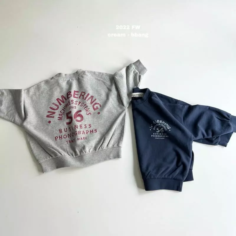 Cream Bbang - Korean Children Fashion - #minifashionista - Numbering Sweatshirt - 9