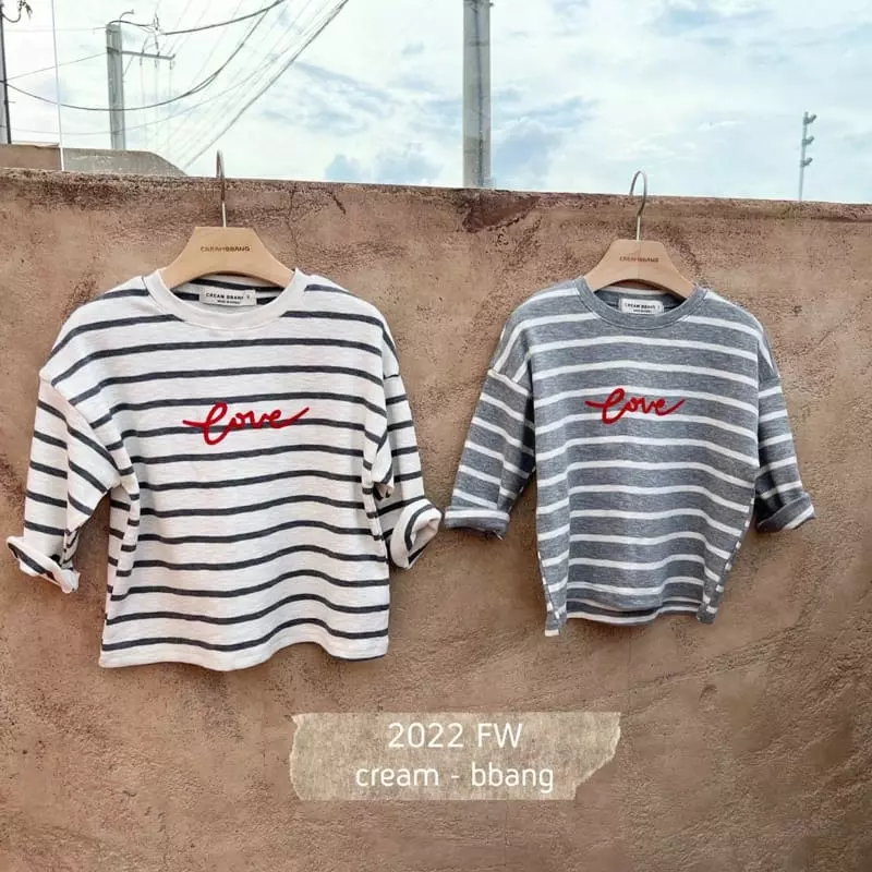 Cream Bbang - Korean Children Fashion - #minifashionista - Celen Stripes Tee - 2