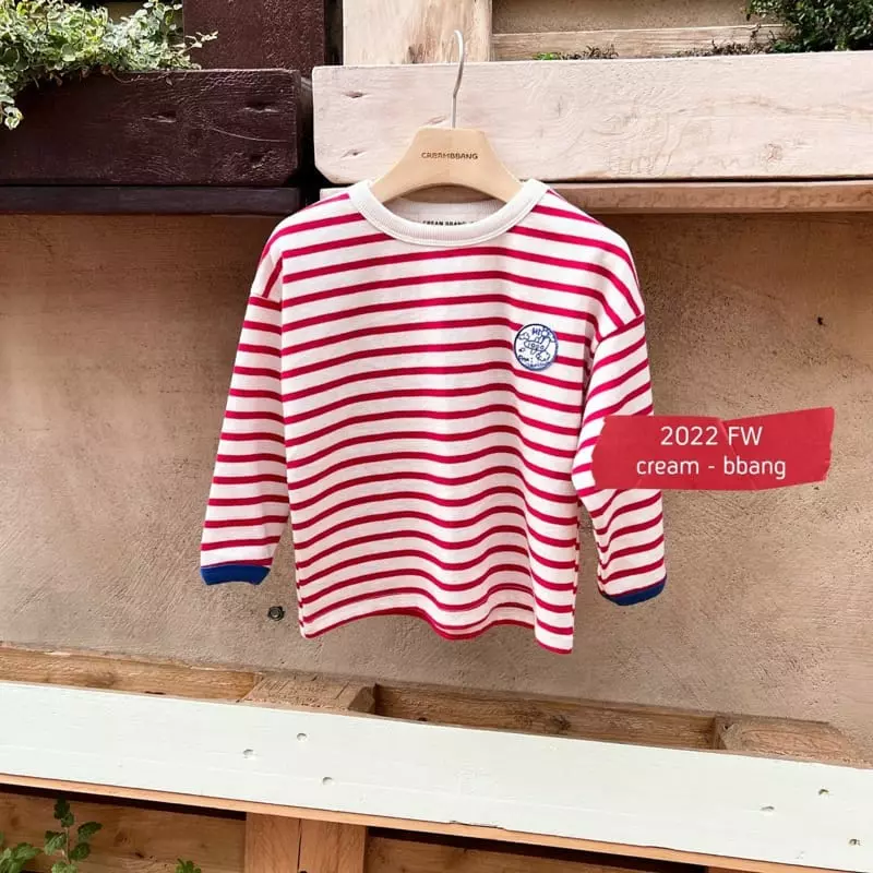Cream Bbang - Korean Children Fashion - #prettylittlegirls - Hi Wapen Stripes Tee