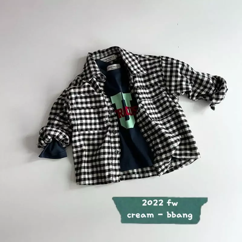 Cream Bbang - Korean Children Fashion - #prettylittlegirls - Basic Fleece Check Shirt - 6