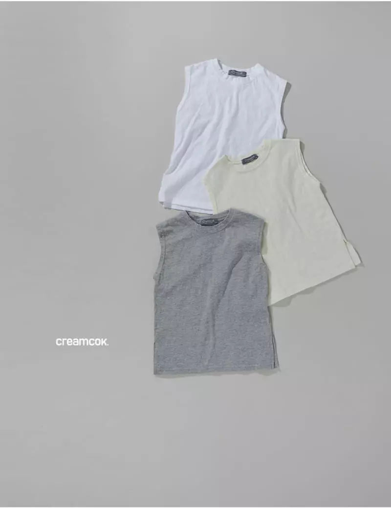 Creamcok - Korean Children Fashion - #stylishchildhood - Layered Slit Sleeveless - 6