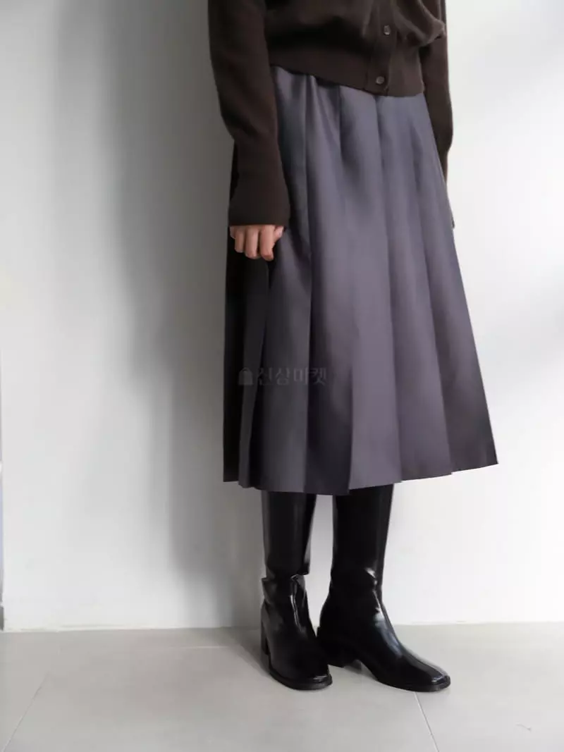 Cullum - Korean Women Fashion - #momslook - Shine Pleats Skirt - 6