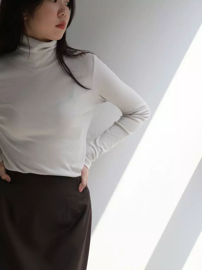 Cullum - Korean Women Fashion - #pursuepretty - Iris Turtleneck Tee - 2