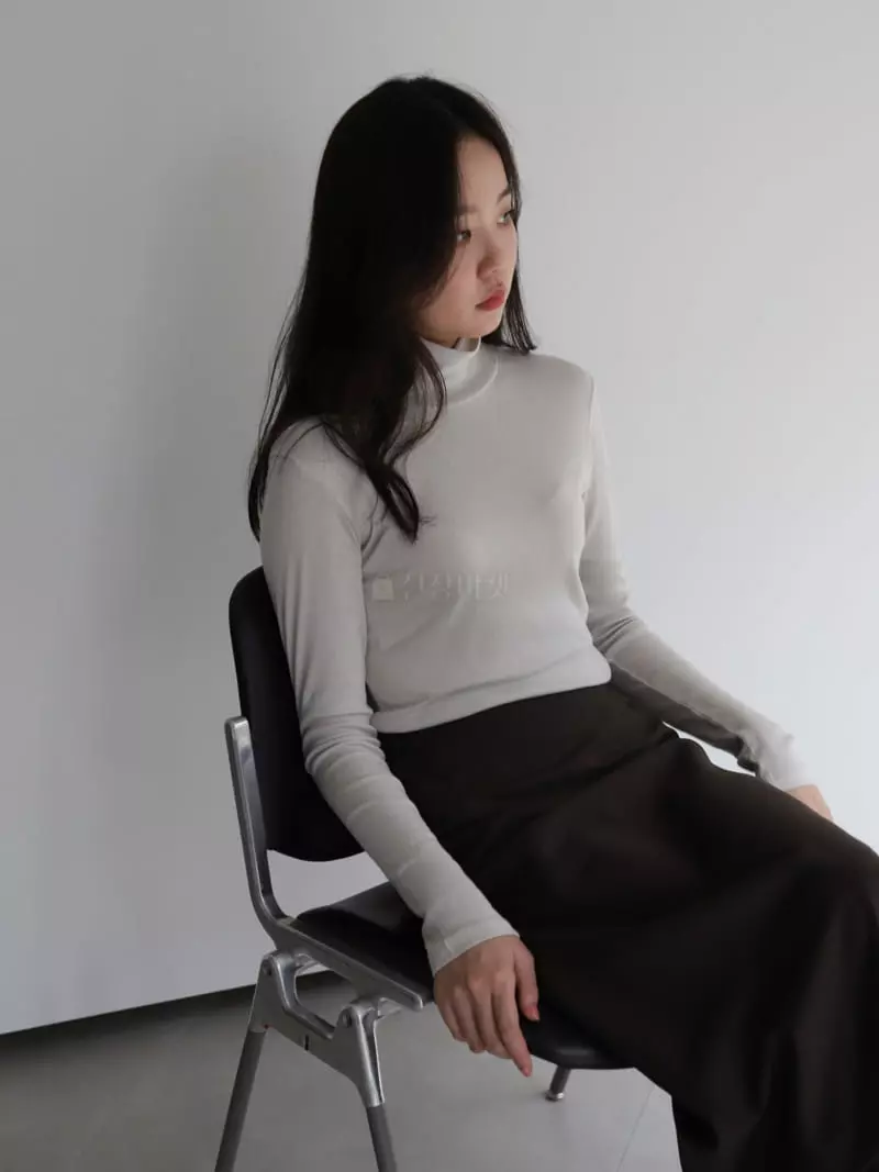 Cullum - Korean Women Fashion - #restrostyle - Iris Turtleneck Tee - 3