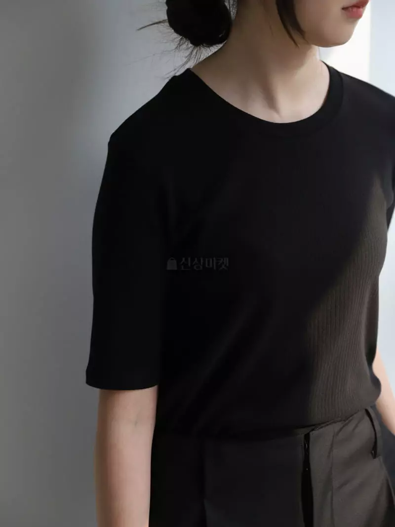 Cullum - Korean Women Fashion - #romanticstyle - Bis Rib Tee - 5