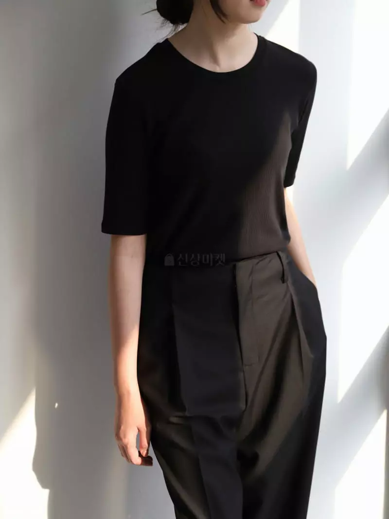 Cullum - Korean Women Fashion - #shopsmall - Bis Rib Tee - 6