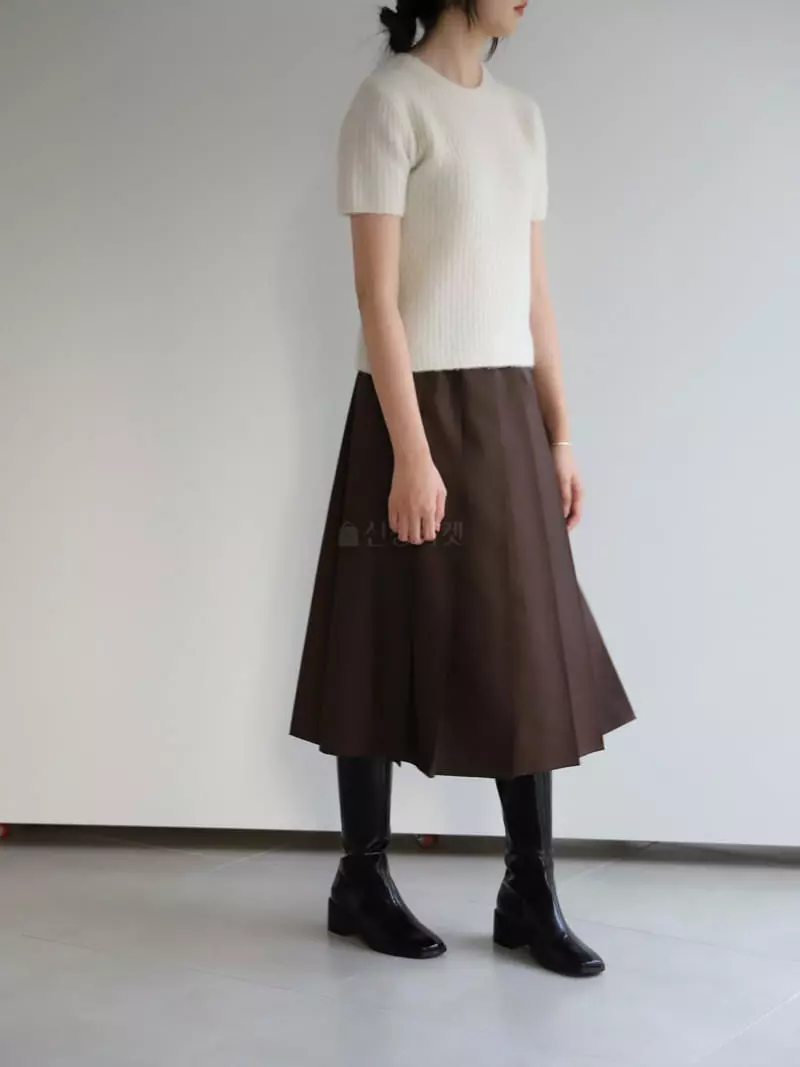 Cullum - Korean Women Fashion - #shopsmall - Shine Pleats Skirt - 3