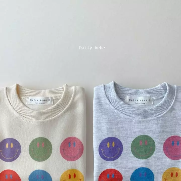 Daily Bebe - Korean Children Fashion - #Kfashion4kids - 9 Smile Sweatshirt - 10