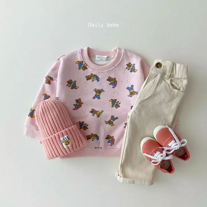 Daily Bebe - Korean Children Fashion - #Kfashion4kids - Board Bear Sweatshirt - 8