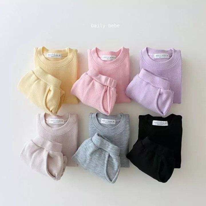 Daily Bebe - Korean Children Fashion - #Kfashion4kids - Boodle Jogger Top Bottom Set - 6