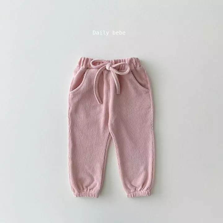 Daily Bebe - Korean Children Fashion - #Kfashion4kids - Small Rib Pants - 8