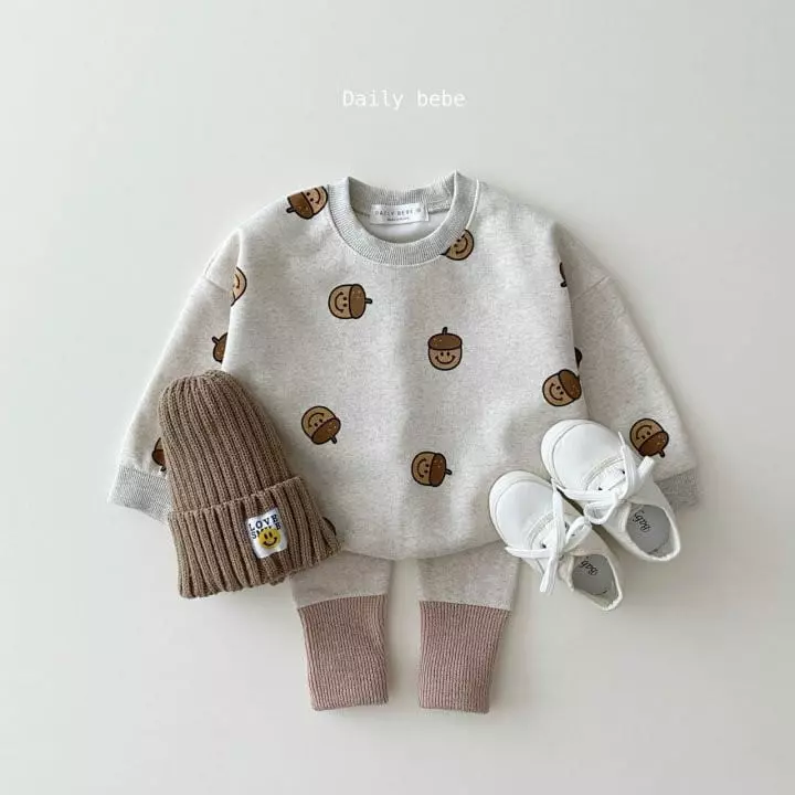 Daily Bebe - Korean Children Fashion - #Kfashion4kids - Acorn and Corn Sweatshirt - 2