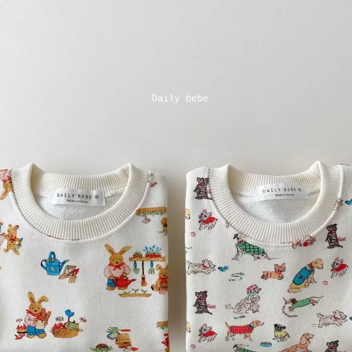 Daily Bebe - Korean Children Fashion - #childofig - Rabbit Puppy Sweatshirt - 6